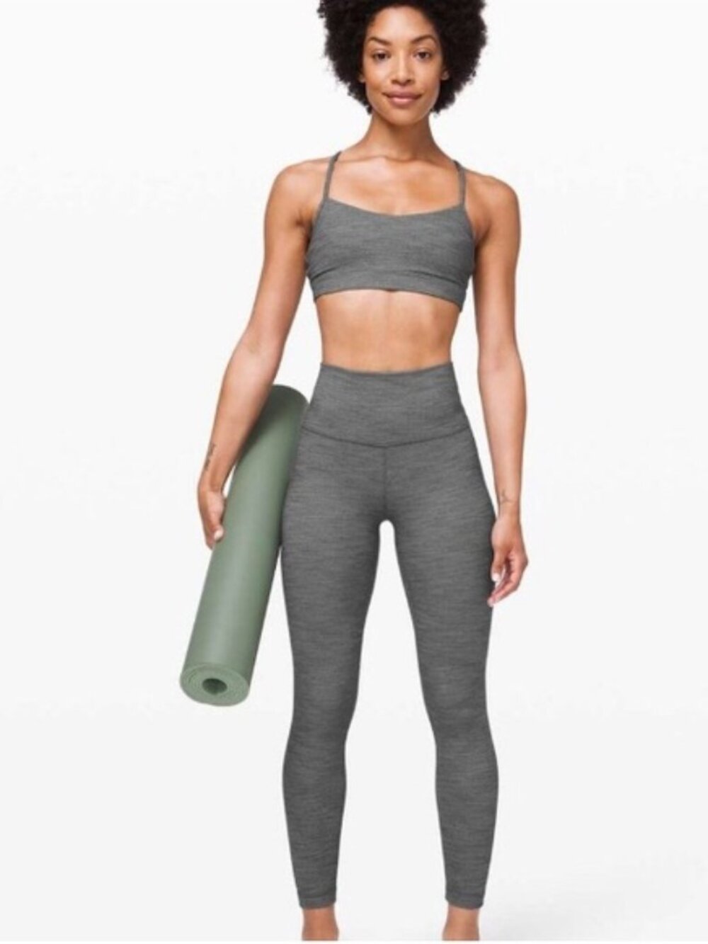 Lululemon align double lined mini heathered herringbone 6 25”